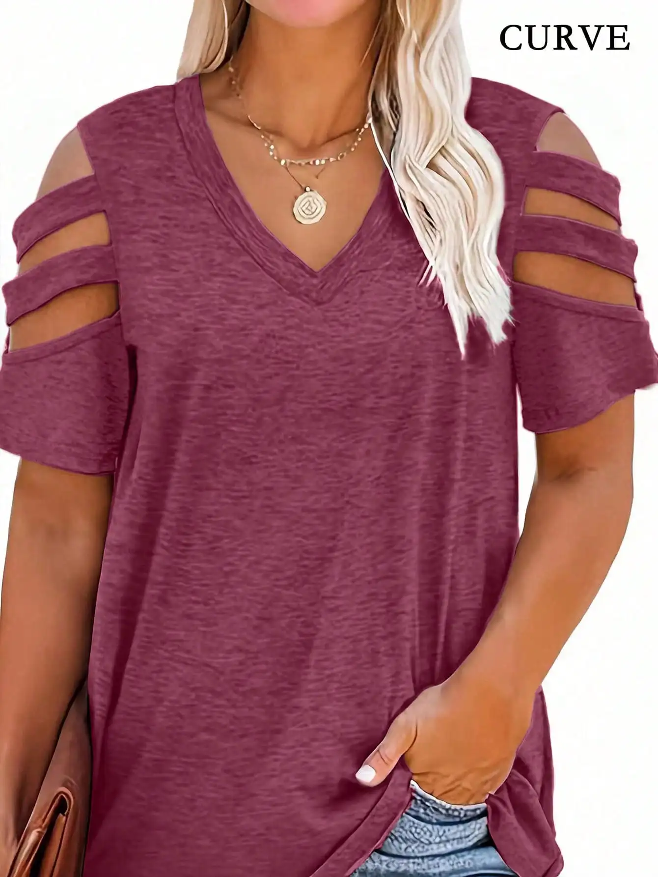Blouse Off Shoulder - 여성 패션 플러스 사이즈 1XL-5XL v