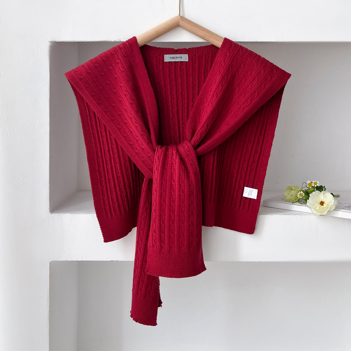 Blouse Off Shoulder - 새로운 한국어 가을 니트 목도리 여성