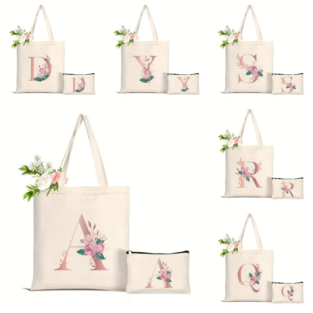 1개 플로럴 러브레터 프린트 토트백 대용량 여성 쇼핑백 - Tote Bag Beach 리뷰 및 가격