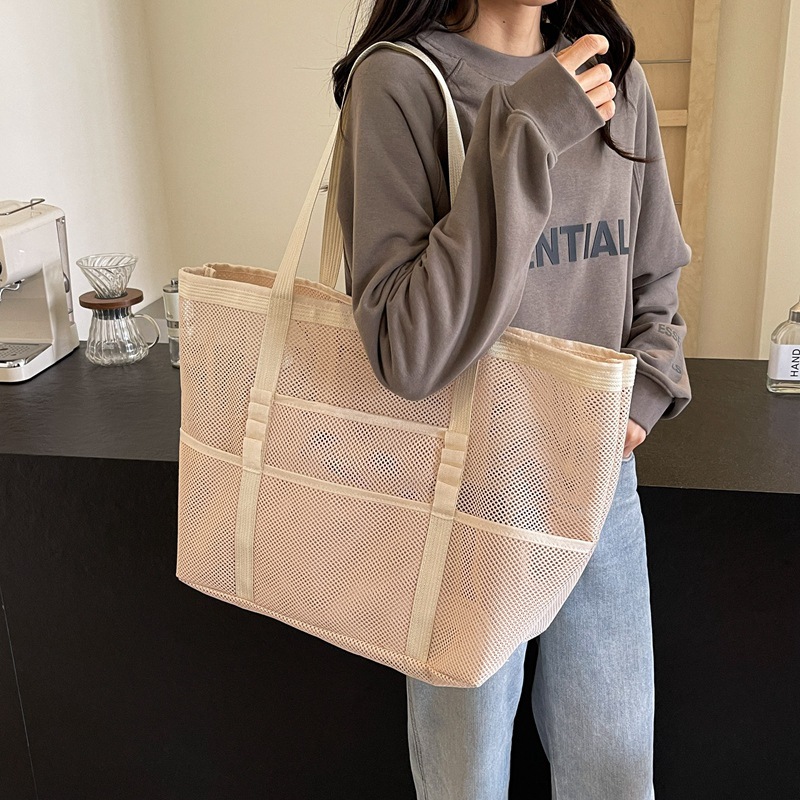 중공 대용량 메이크업 보관 가방 여성 다기능 메쉬 숄더 - Tote Bag Beach 리뷰 및 가격