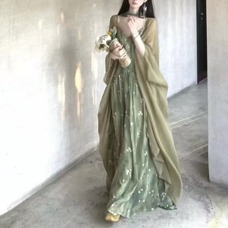 2025년 신상 빈티지 우아한 프렌치 플로럴 프린트 브 - Midi Skirt Floral 리뷰 및 가격