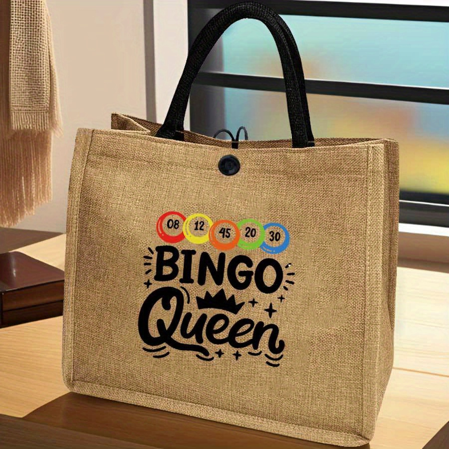여성용 빙고 프린트 토트백 (빙고 카드 패턴) - 출퇴 - Tote Bag Beach 리뷰 및 가격